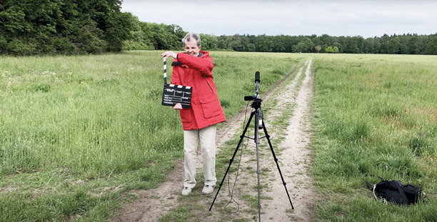 Peter Hommen bei den Dreharbeiten zu seinem Film