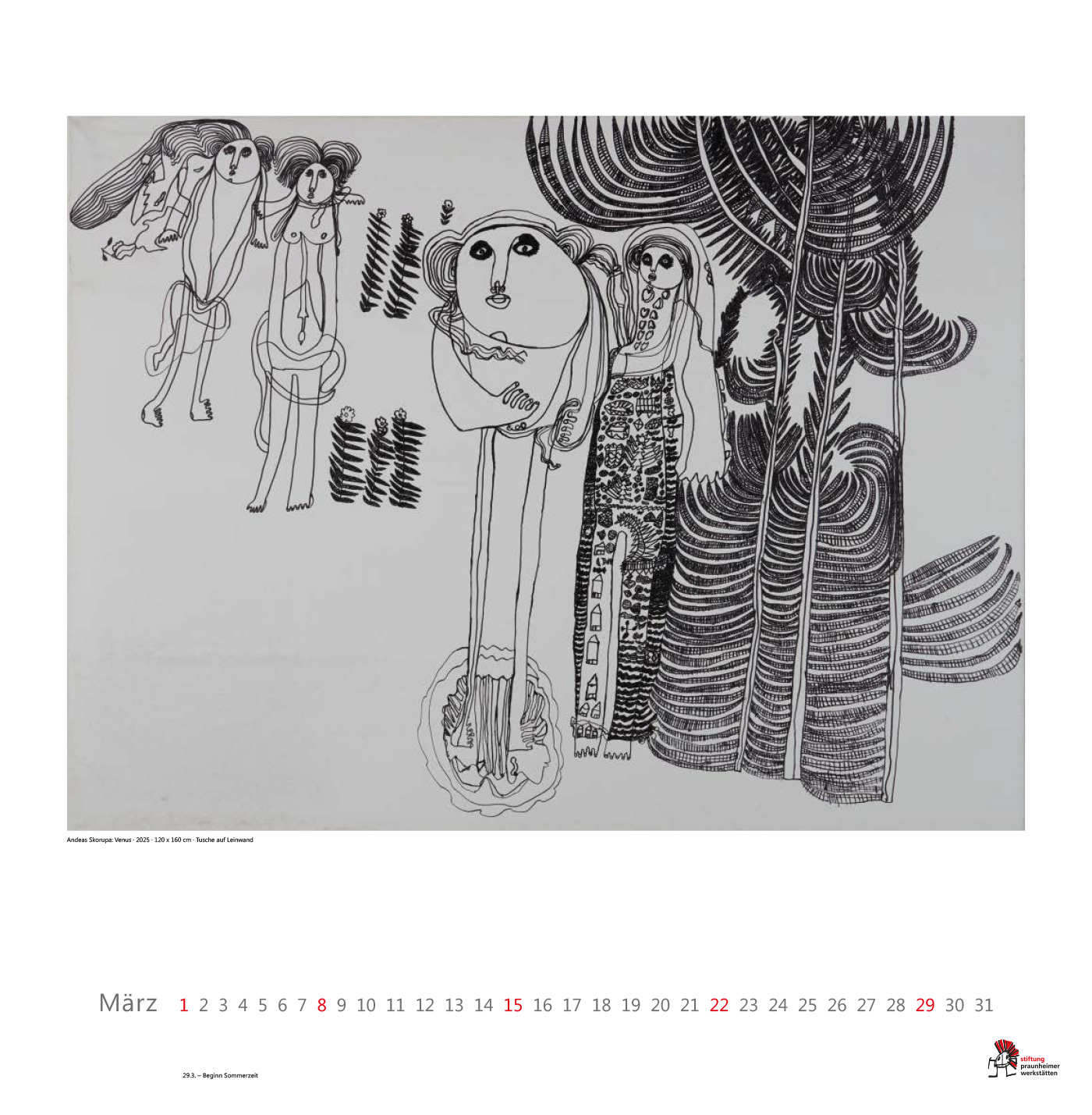 03_pw_kalender2026 tiftung Praunheimer Werkstätten Kalender 2026 - Kalenderblatt März