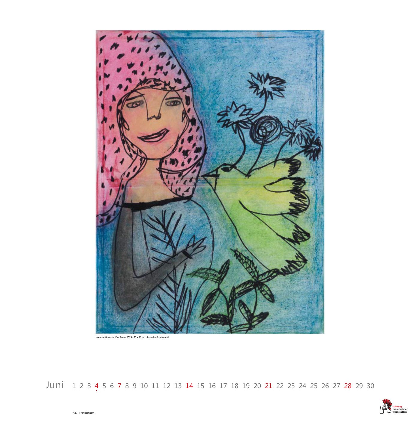 06_pw_kalender2026 tiftung Praunheimer Werkstätten Kalender 2026 - Kalenderblatt Juni